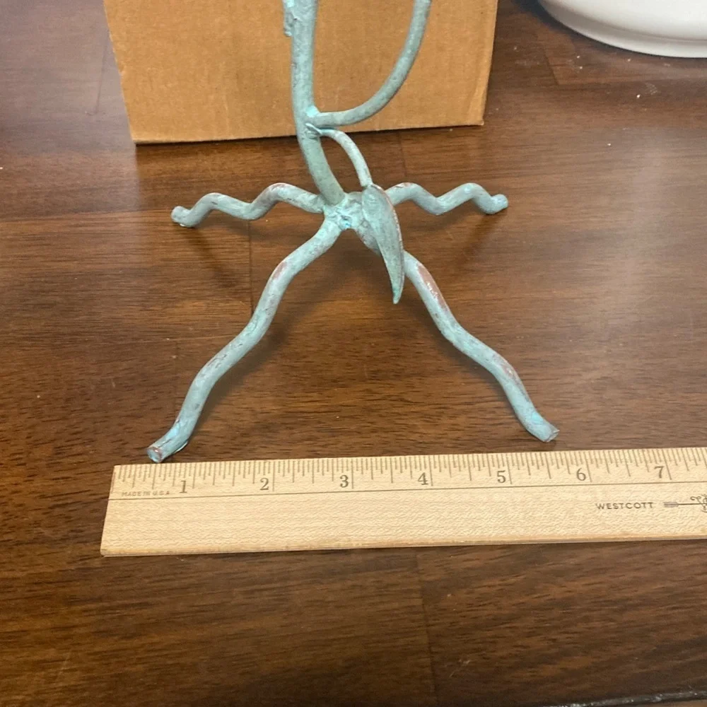 Decorative Bird Candle Holder - Turquoise